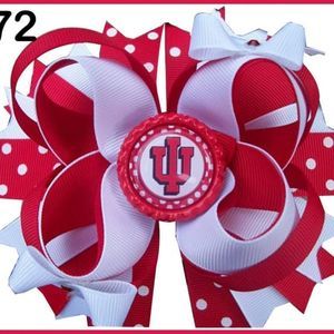 4.5 INCH NCAA INDIANA UNIVERSITY HOOSIERS HAIRBOW